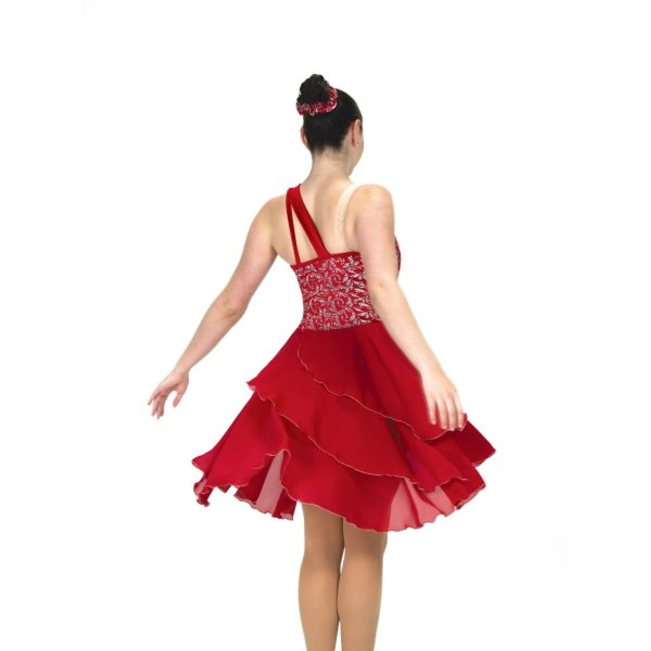 577 Jerrys Red Rhumba Dance Dress - Image 2